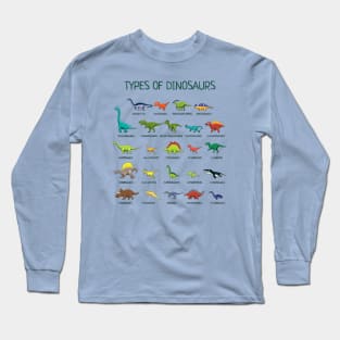 Dinosaurs Identification Types Long Sleeve T-Shirt